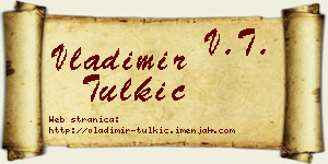 Vladimir Tulkić vizit kartica